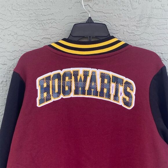 Harry Potter Hogwarts Varsity Jacket 2XL Unisex Multicolor Snap Closure - Picture 5 of 11